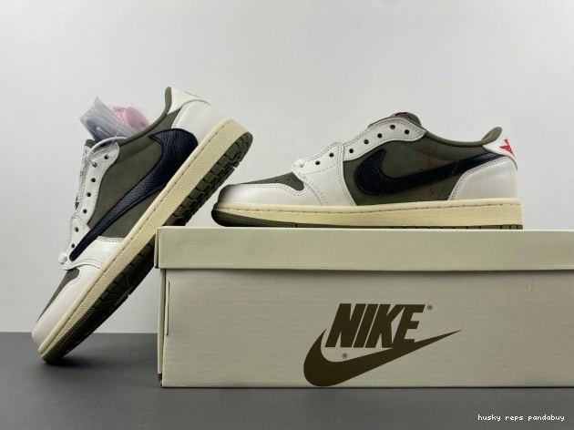 Rep Husky JORDAN OLIVE TRAVIS SCOTT DM7866-200 LOW AIR OG X 1 MEDIUM 0706